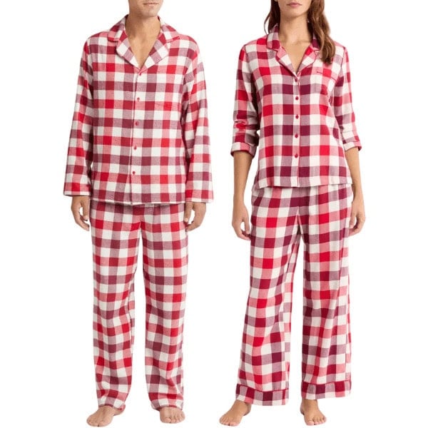 Plaid Cotton Blend Flannel Pajamas for Women and Men