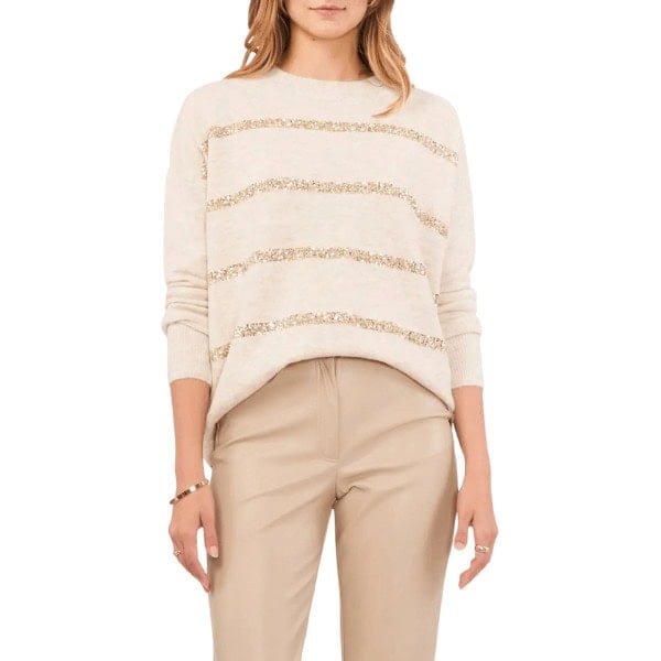 Sequin Stripe Sweater - Gifts for Her Under $50