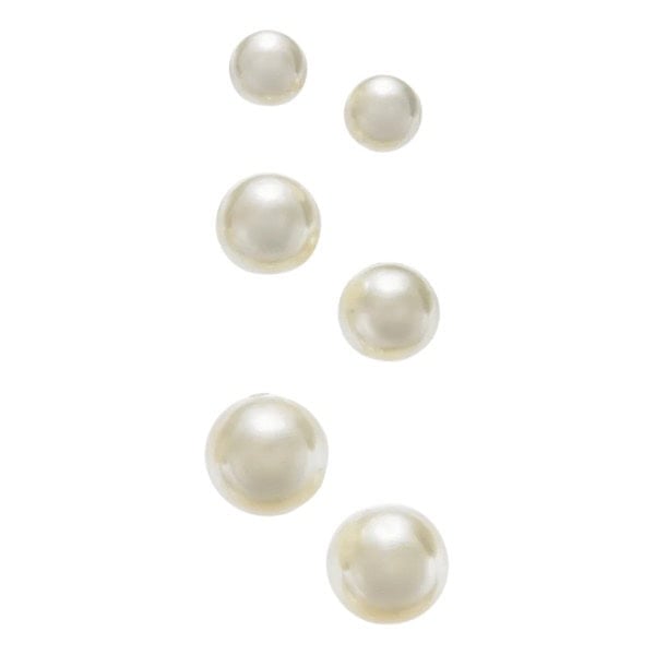 Silver-Tone Imitation Pearl Stud Earrings - Gifts for Her Under $50