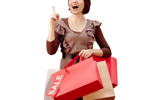 Woman holding shopping bags