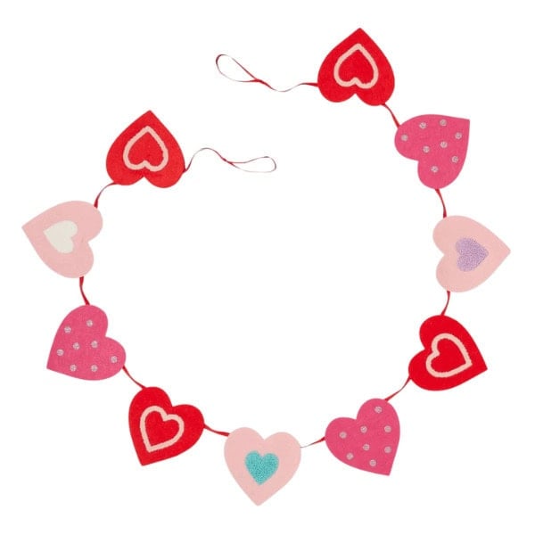 Felt Valentine's Day Heart Decorative Wall Garland