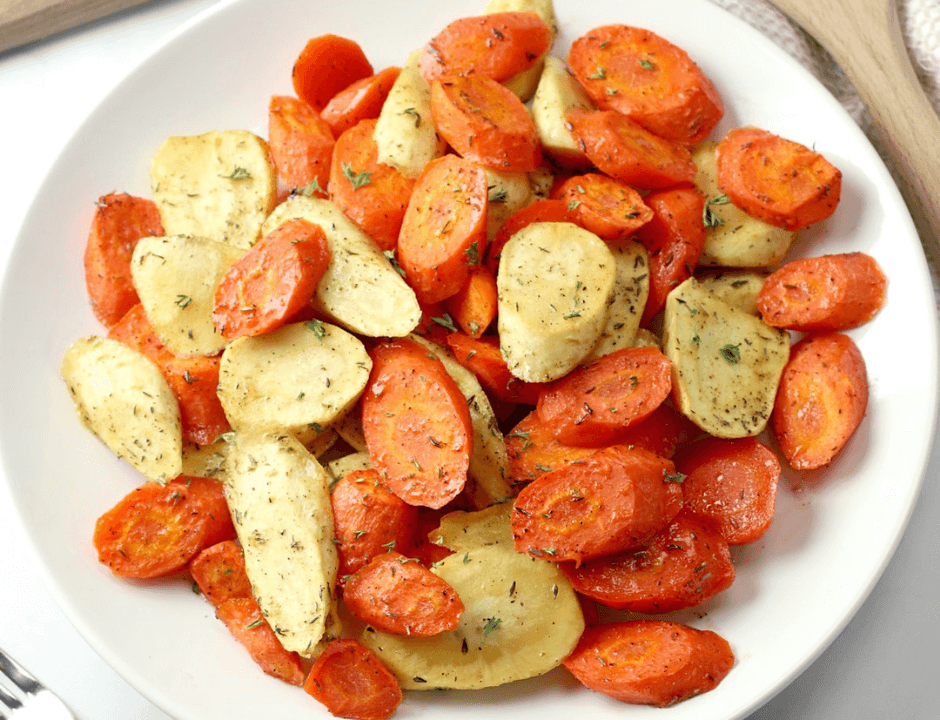 Honey Roasted Parsnips and Carrots