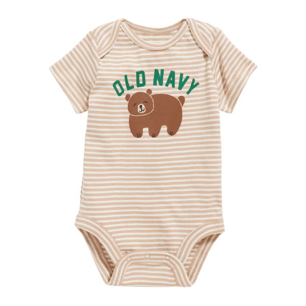 Short-Sleeve Logo-Graphic Bodysuit