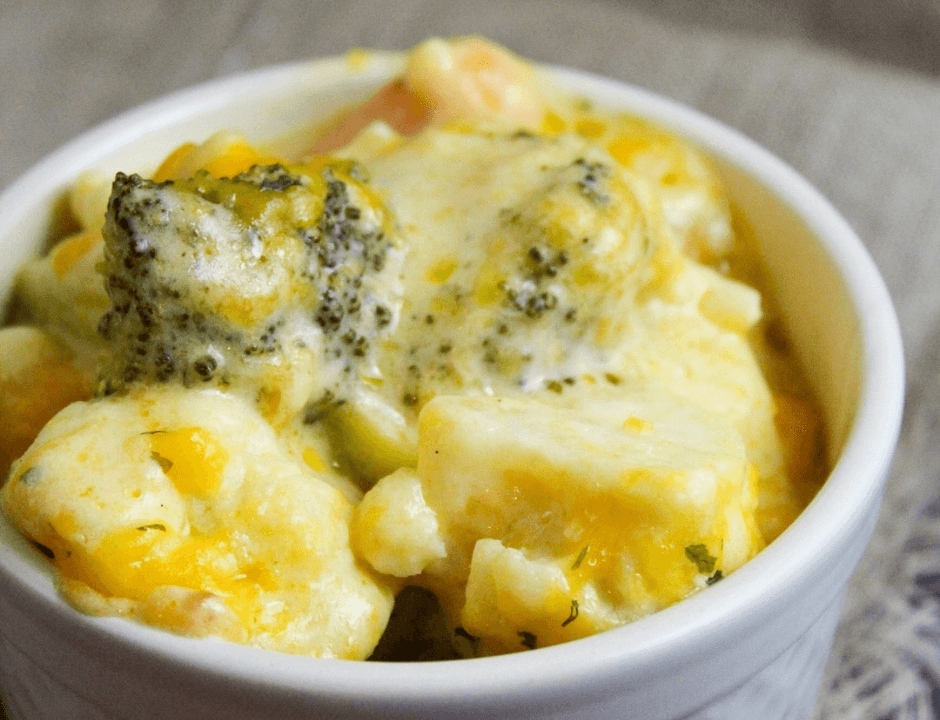 Slow Cooker Cheesy Vegetables - Ham Side Dishes