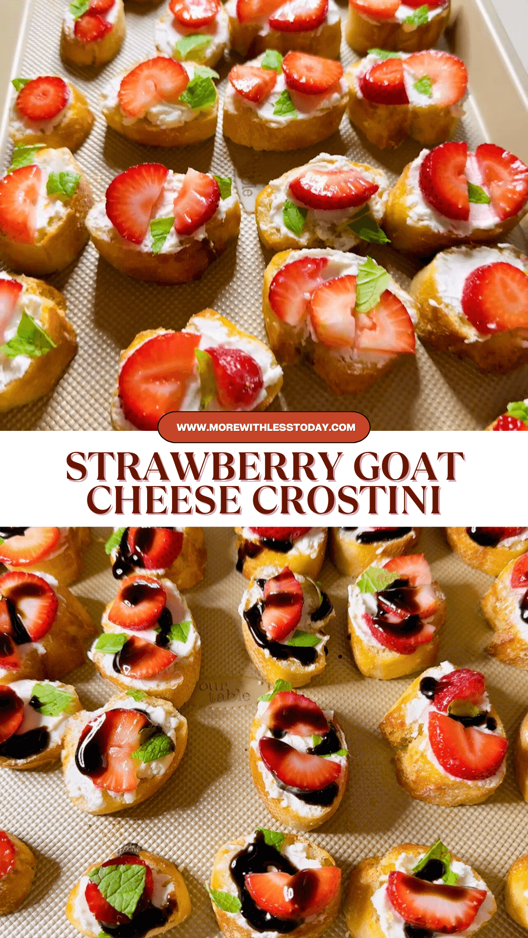 Easiest Strawberry Goat Cheese Crostini Appetizer - PIN