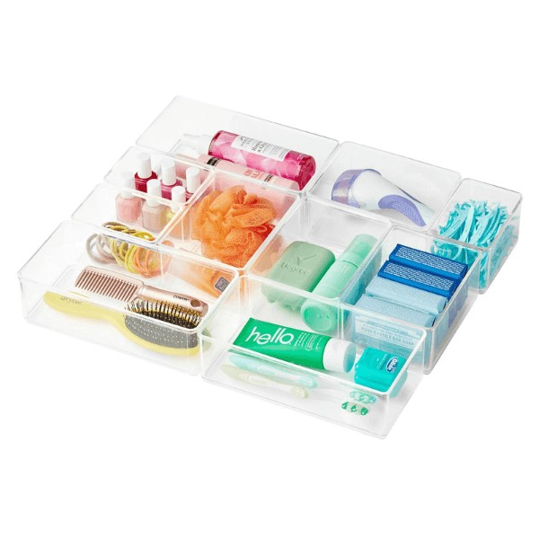 10-Piece Clear Plastic Modular Bath Edit