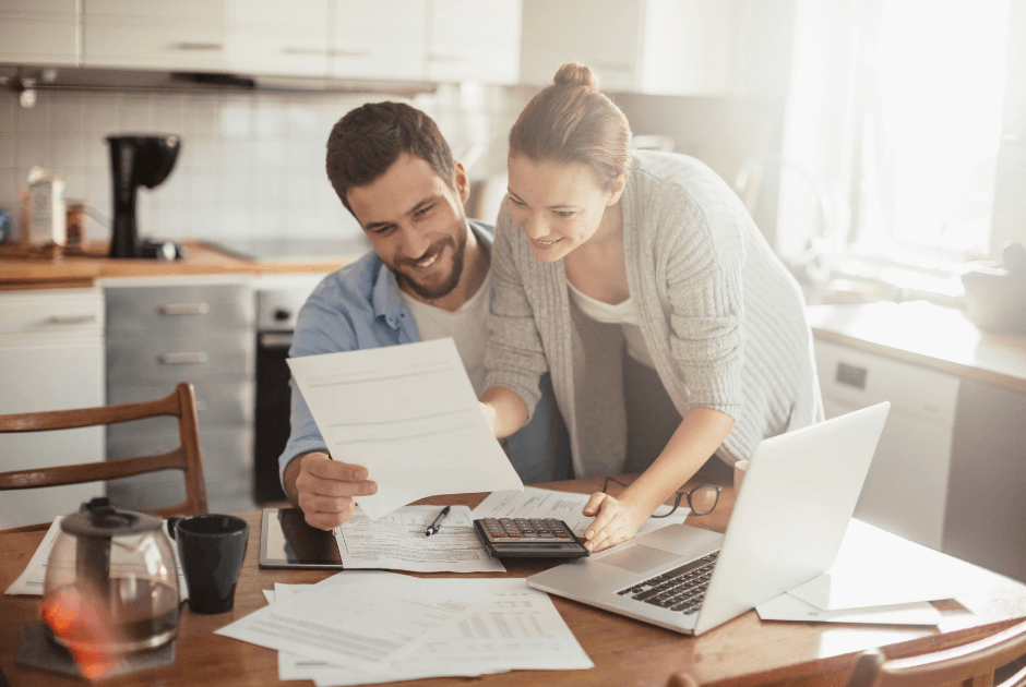 A couple planning their budget - Home Decor Under $30 from Amazon