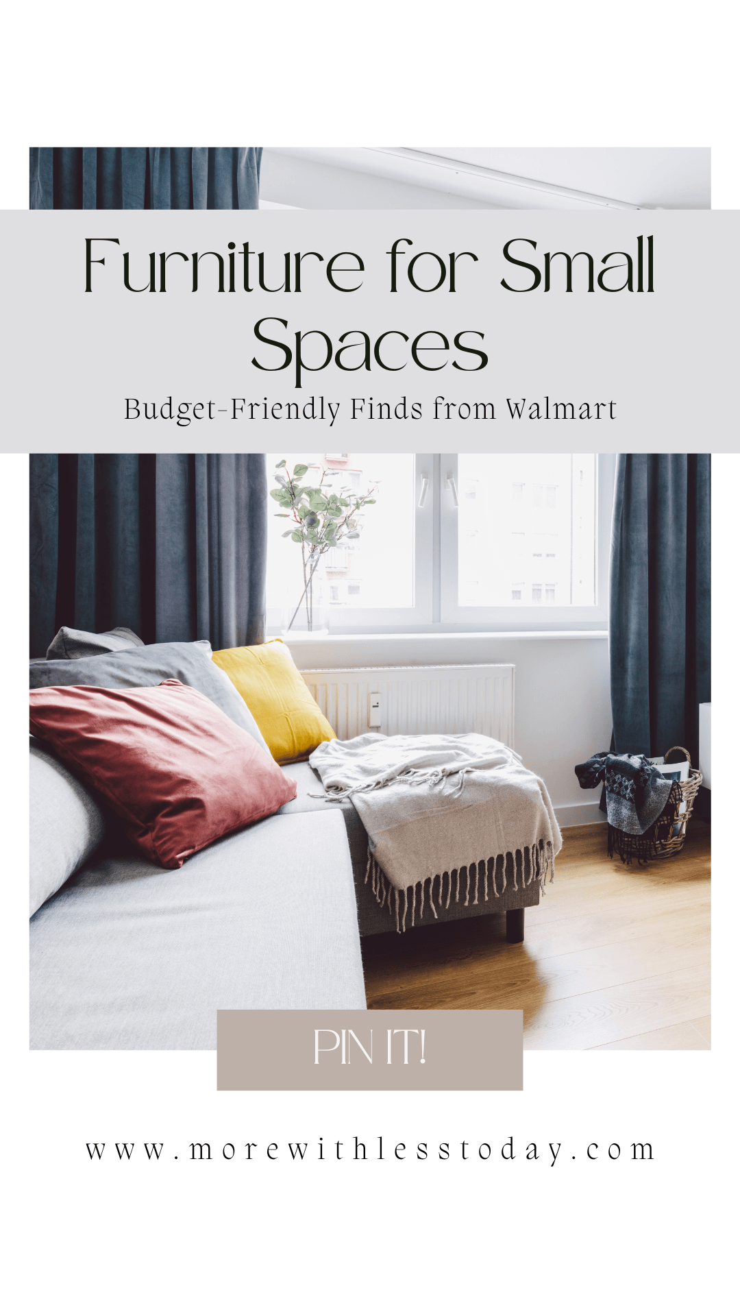Furniture for Small Spaces - Budget-Friendly Finds from Walmart - PIN