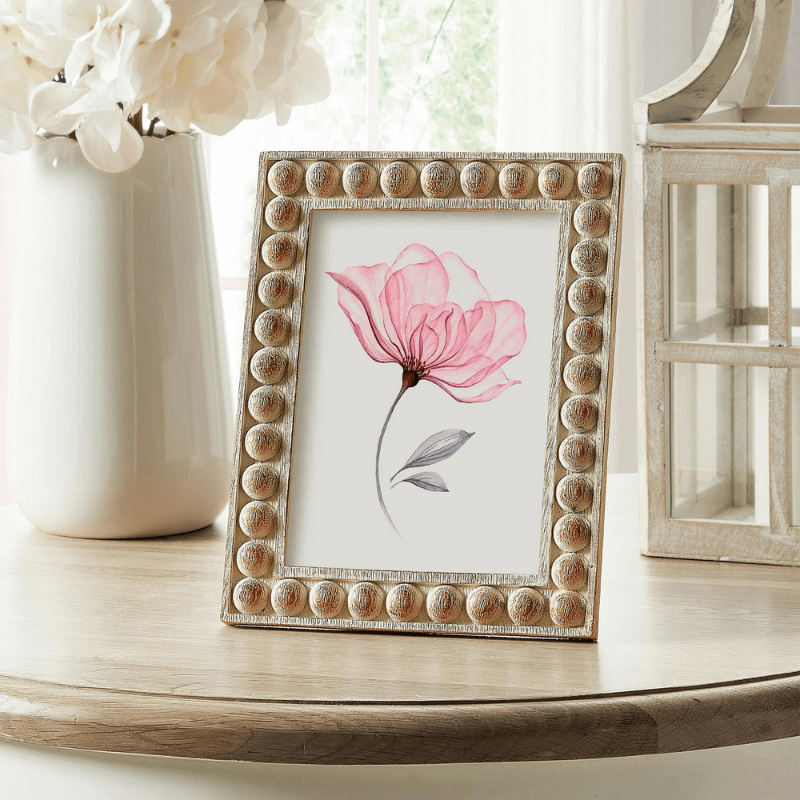 Ivory Rustic Tabletop Picture Frame
