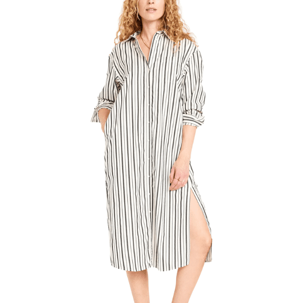 Loose Midi Shirt Dress