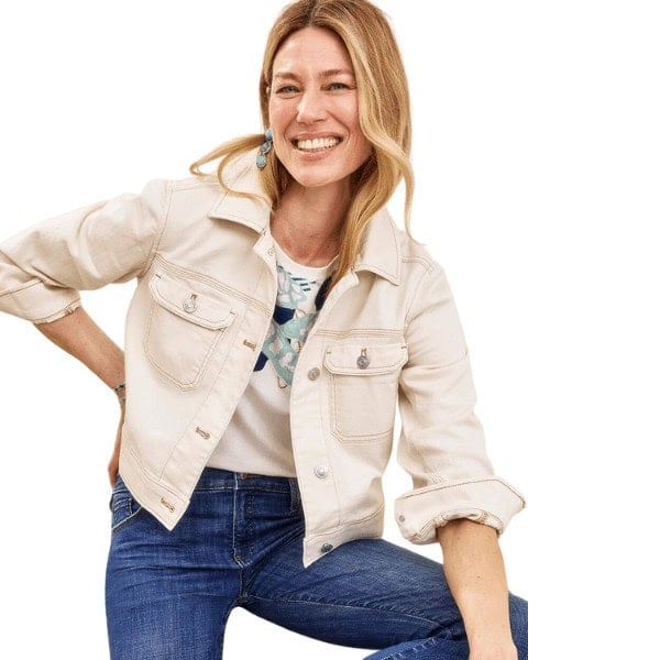 Pleat Sleeve Denim Jacket