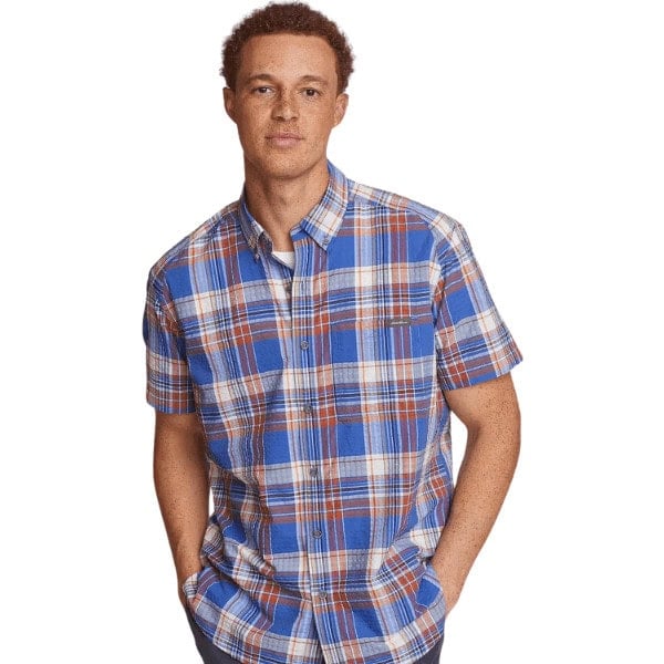 UPF 40 Pack-It Seersucker Short Sleeve Button-Down Shirt