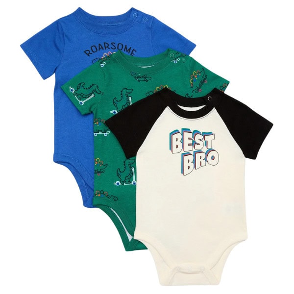 Baby Boy Short Sleeve Bodysuits