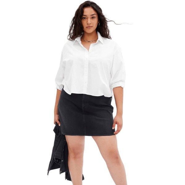 Organic Cotton Poplin Cropped Shirt