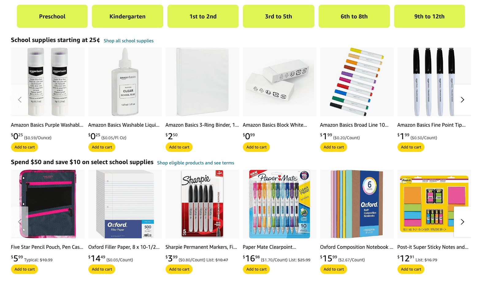 Back To School Deals from Amazon
