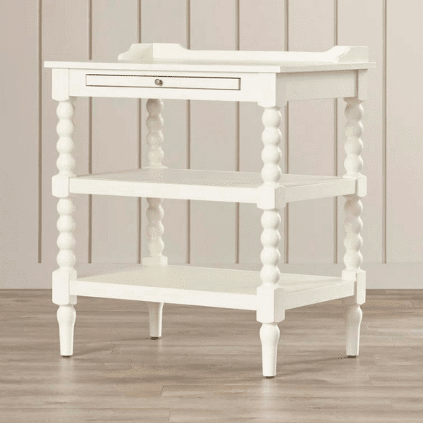 Baker Open Nightstand w- Pull-Out Tray