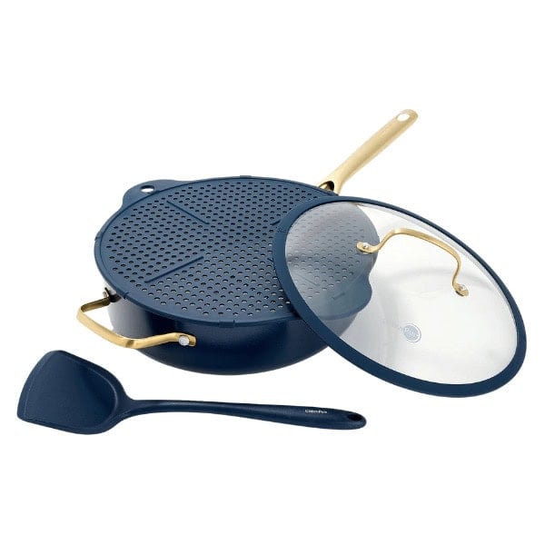 Ceramic Nonstick All-in-One Pan w- Glass Lid
