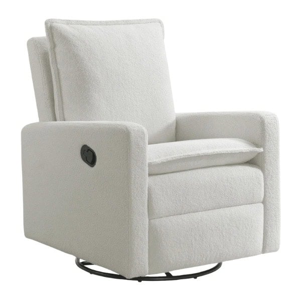 Coventry Glider Recliner Boucle White