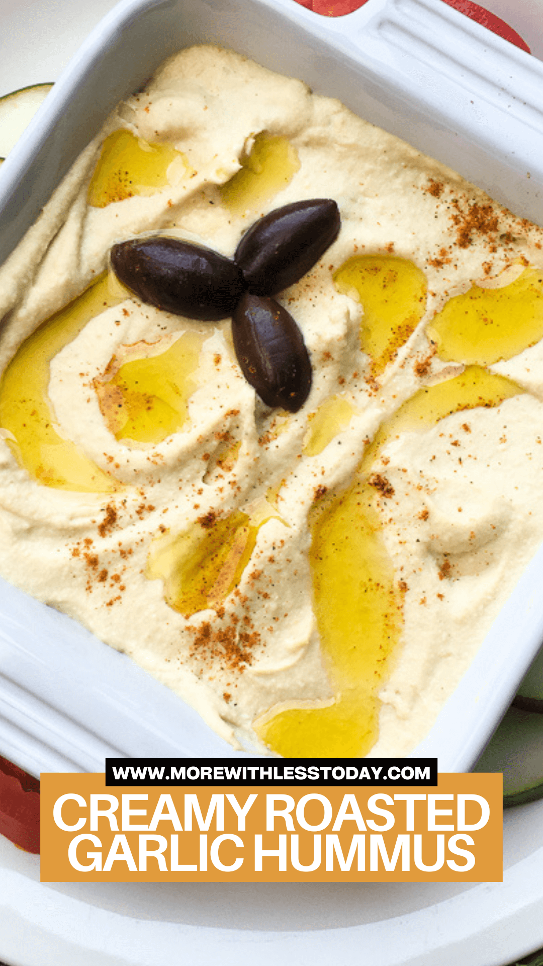 Creamy Roasted Garlic Hummus - PIN