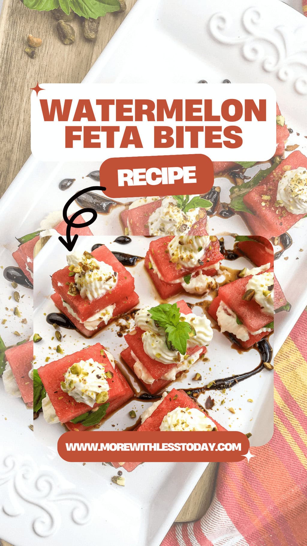 Delicious Watermelon Feta Bites - PIN