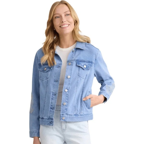 Denim Jacket with Embroidery