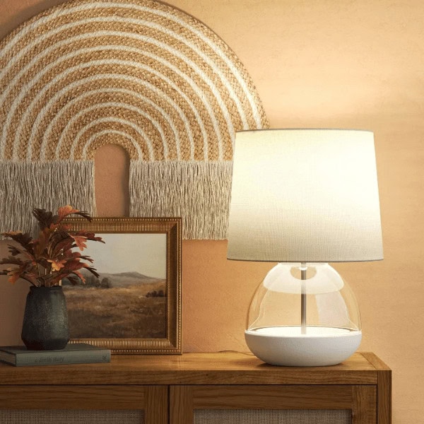 Glass Mixed Material Table Lamp - Target Clearance