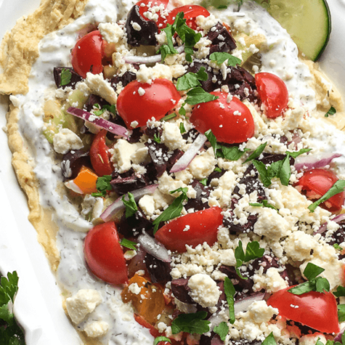 Mediterranean Hummus with Tzatziki