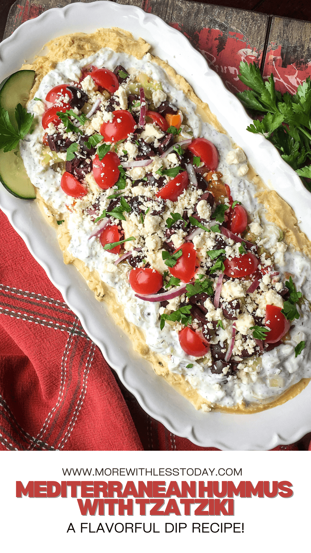 Mediterranean Hummus with Tzatziki - PIN