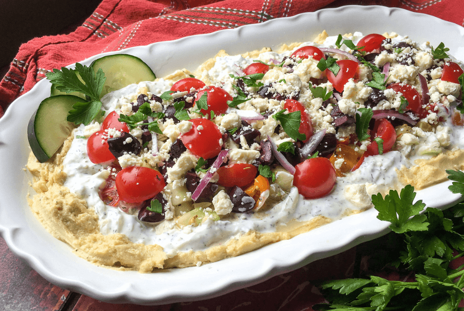 Mediterranean Hummus with Tzatziki Recipe