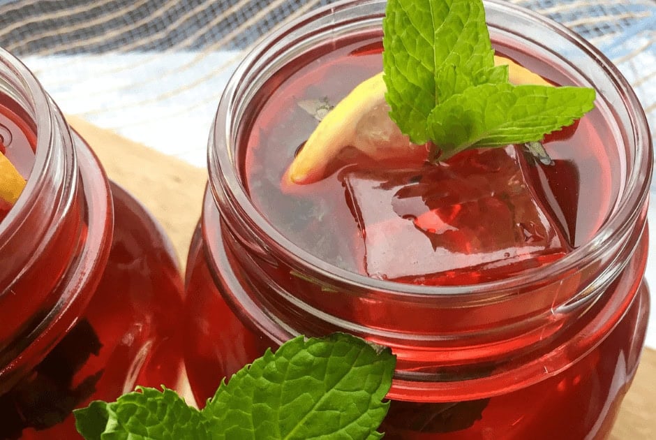 A closeup of my Copycat Passion Tea Lemonade
