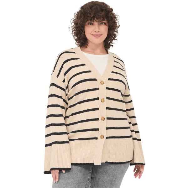 Bracelet-Sleeve Button-Front Cardigan