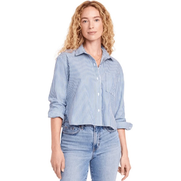 Button-Down Crop Shirt - Old Navy Outlet and Old Navy Clearance