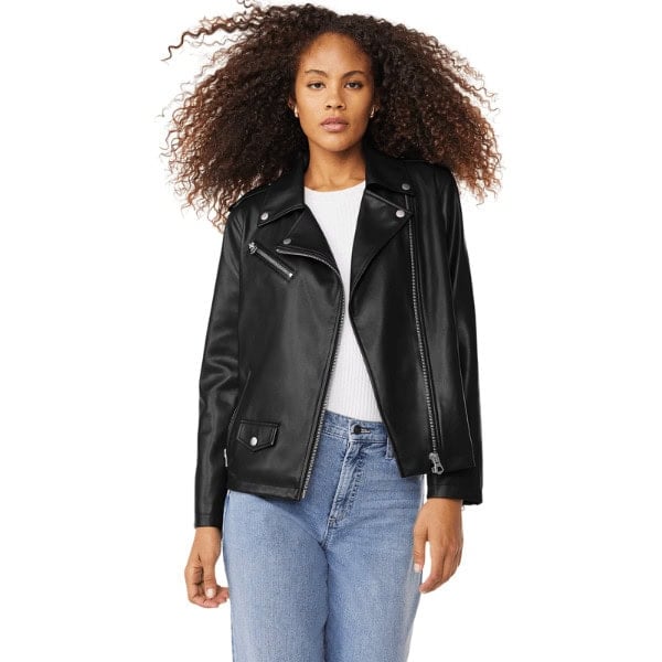 Faux Leather Moto Jacket - Discover The Best Fall Fashion Finds at Walmart
