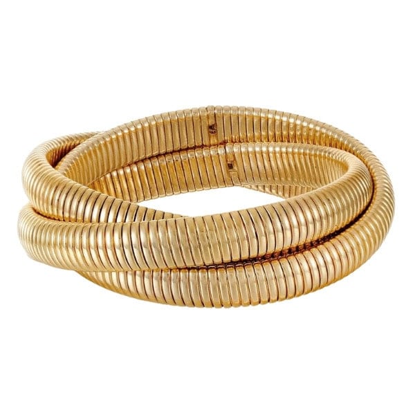 Gold-Tone Twist Bangle Bracelet