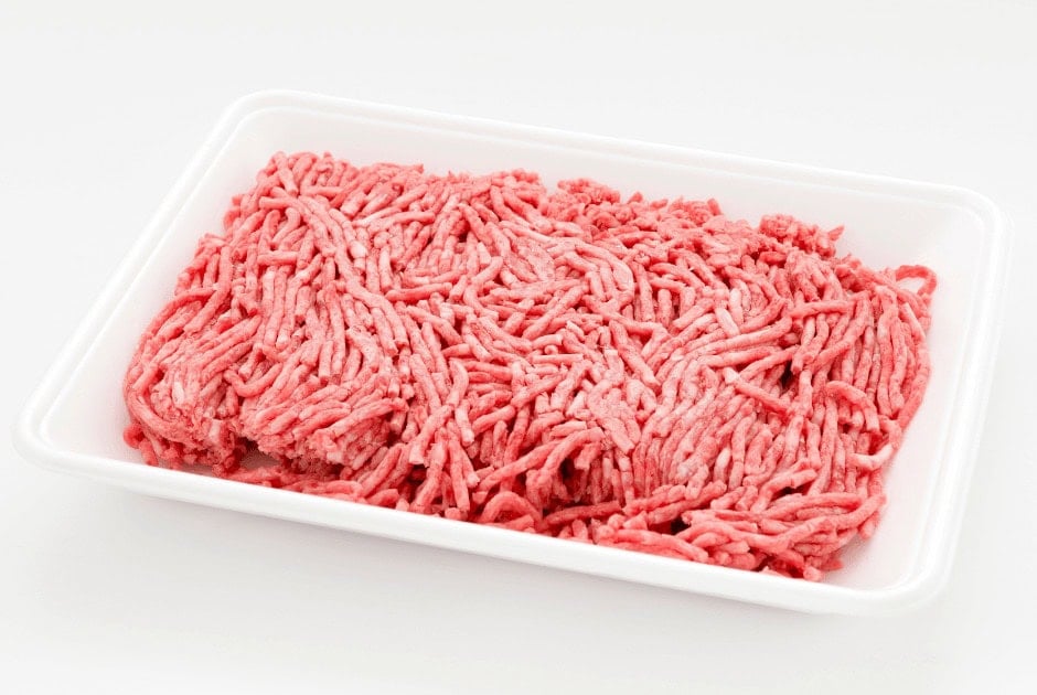 Ground beef from a grocery store