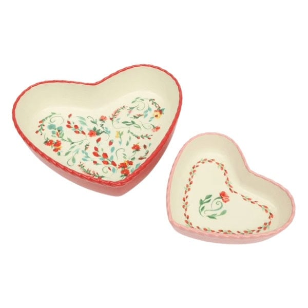 Heart Nesting Ceramic Pink & Red Baking Dishes - The Pioneer Woman Clearance, Rollbacks and Markdowns