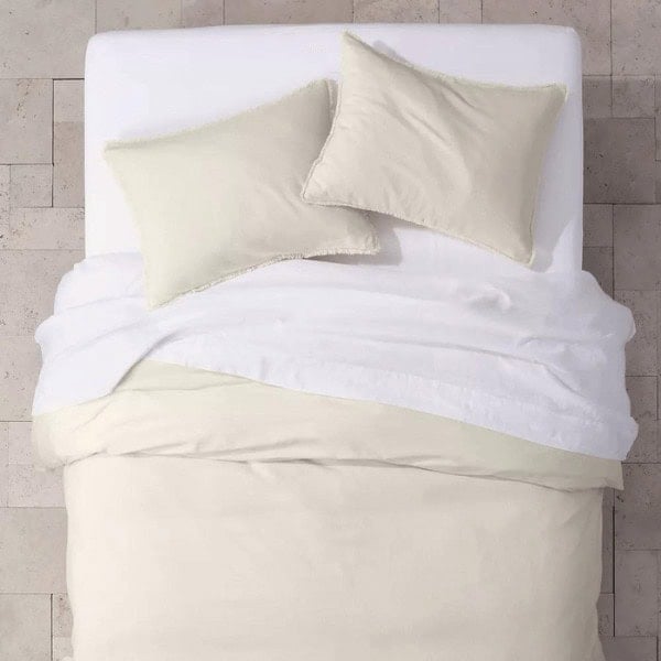 Heavyweight Linen Blend Duvet Cover & Pillow Sham Set