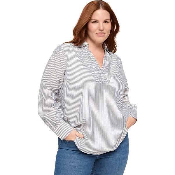 Lurex Shimmer Collared Popover Blouse - Ultimate Guide To Shopping At Lane Bryant To Save The Most