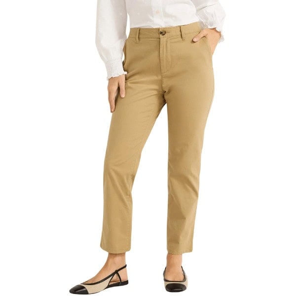 Mid Rise Slim Straight Chino Pants