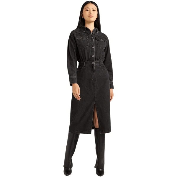 Midi Denim Shirt Dress