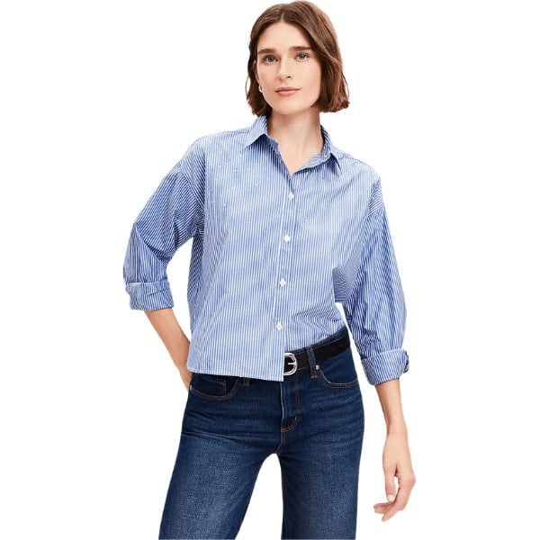 Sparkle Striped Poplin Modern Shirt