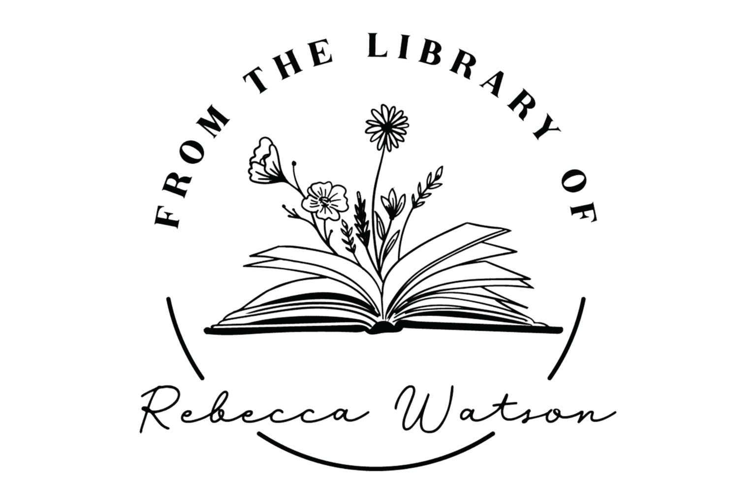 From The Library of - Personalized Book Stamp