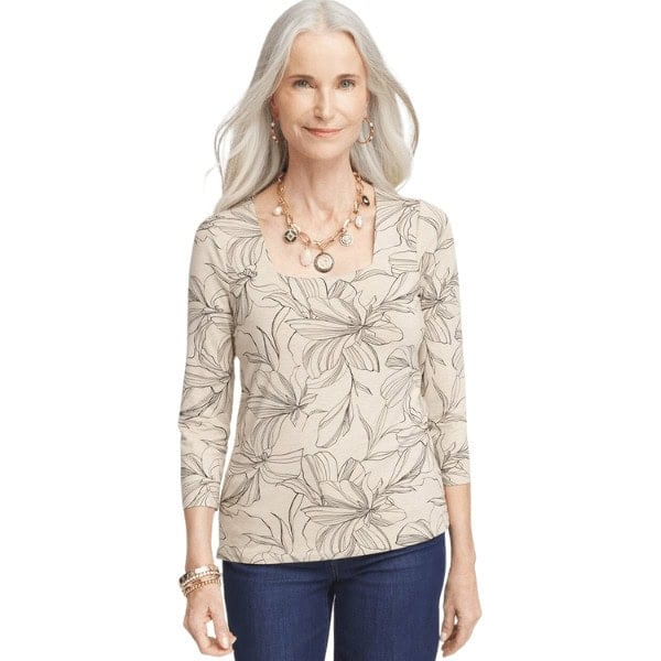 Square Neck Tee - Chico’s Clearance