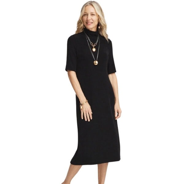 Travelers Mock Neck Midi Dress