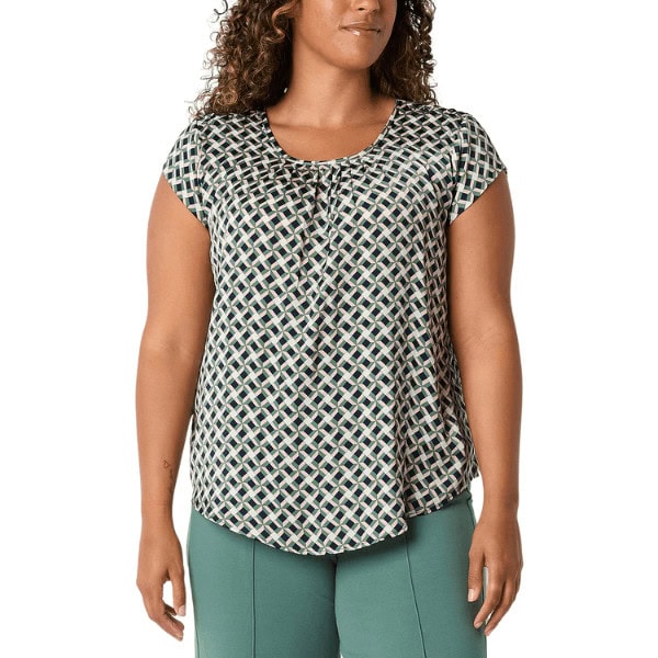 V-Neck Short Sleeve Satin Blouse