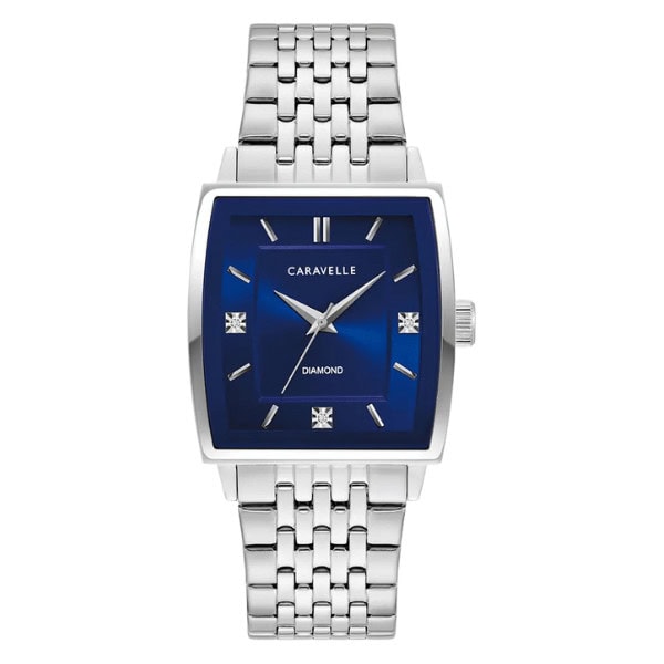 Classic Diamond Accent Stainless Steel Bracelet Watch