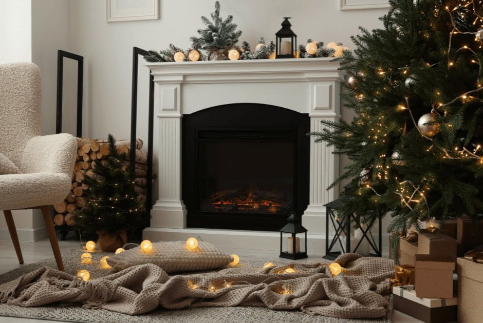 Classic white lights decor - 10 Easy and Affordable Christmas Decor Ideas