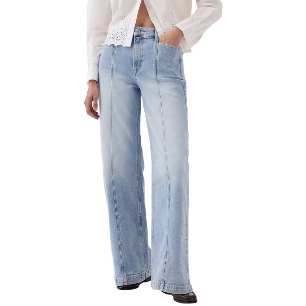 High Rise Stride Wide-Leg Jeans