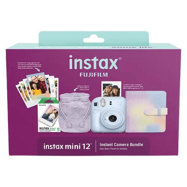 Mini 12 Instant Camera Pastel Blue Holiday Bundle
