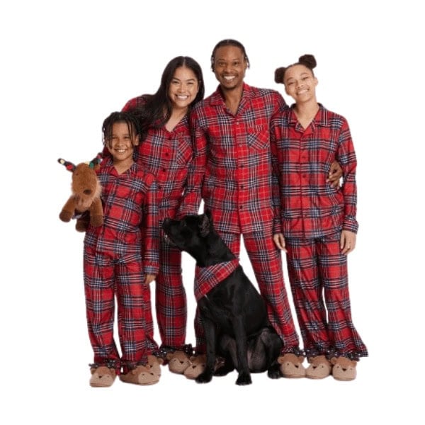 Red Plaid Holiday Matching Family Pajamas